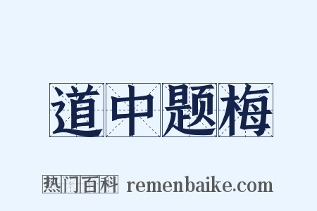 道中题梅是什么意思的图片